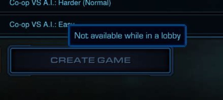 Create and Join Game Not Available While in Lobby